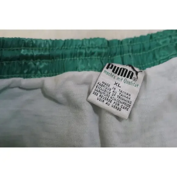 NWT Vintage 90s PUMA Nylon Men XL Shiny Lined Soccer Shorts